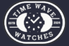 Time Wave Watches logo featuring a bold wristwatch icon and the tagline ESTD 2024