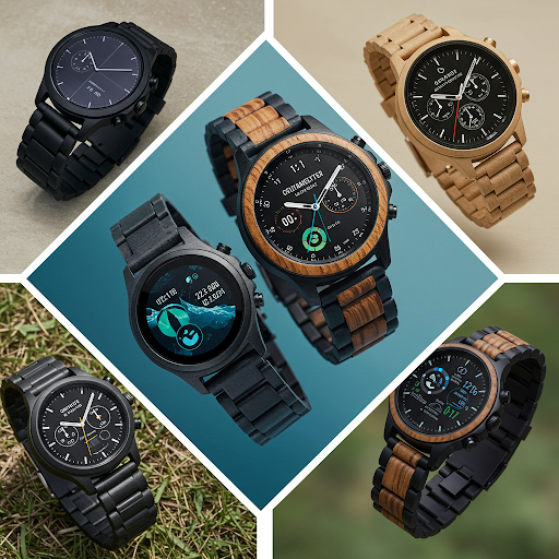 Montage of trending watches in India including eco-friendly and smart designs